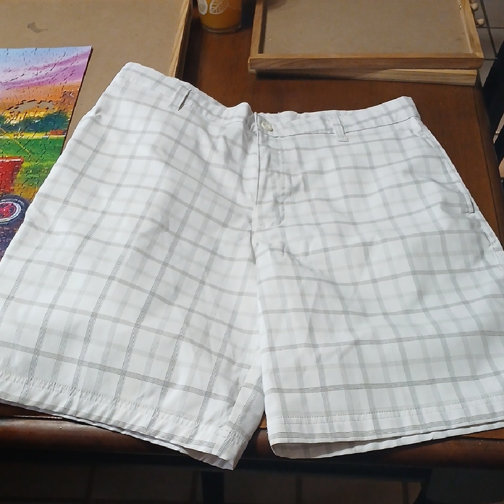 Champion White Checkered Men's Shorts